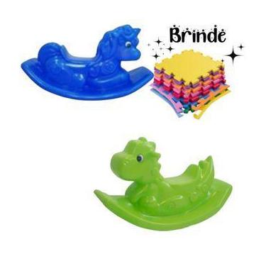 Imagem de Kit Gangorra Playground  Unicórnio e Dino com Tatames Grátis - Valenti