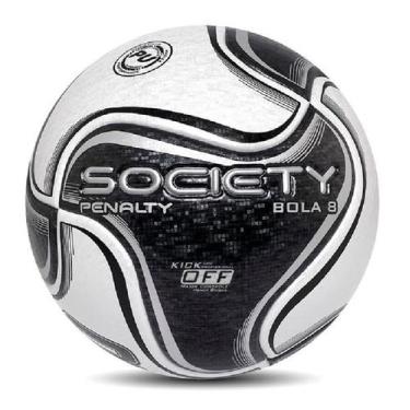 Imagem de Bola Society Penalty 8 Kick Off Preta Termotec Oficial