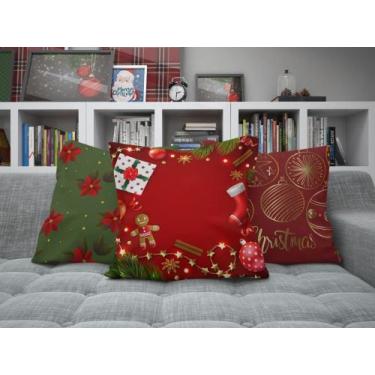 Imagem de Capa De Almofada Natal 03 Peças Vazia - Florenza Enxovais