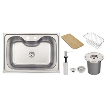 Imagem de Cuba Tramontina Morgana 60 FX Undermount em Aço Inox com Lixeira de Em