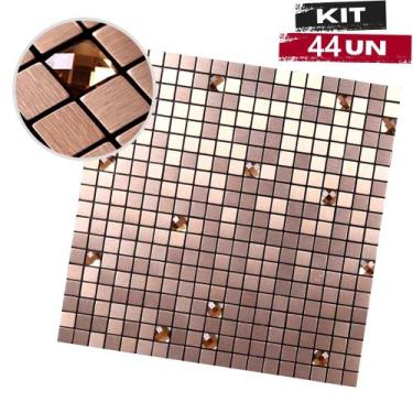 Imagem de Kit 44 unidades Pastilhas Decorativa de Vidro Autocolante Lavável Banh