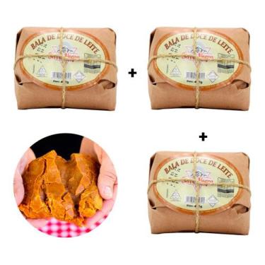 Imagem de kit c/3 Bala de Doce De Leite Cremoso Embrulhada 400g - Serra Negra