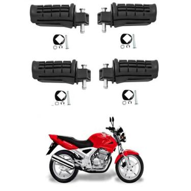 Imagem de Kit Pedaleiras Apoio Honda CBX 250 Twister 2001/2008 4 Peças - Brv Bor