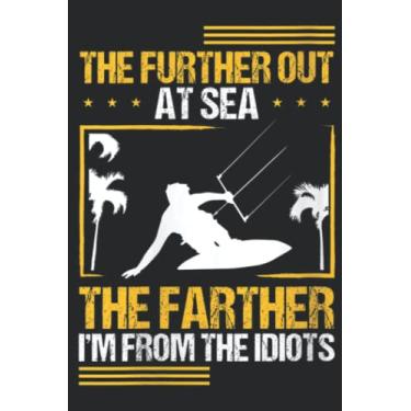 Imagem de Womens Kitesurfing Kiteboarding Farther Kitesurfer Kiteboarder Saying Pretty: Lined Journal Notebook To Do Schedule, Medium 6x9 Inches, 100 Pages, Printed Cover