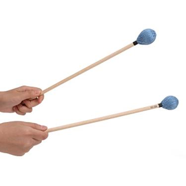 Imagem de 1 Par Médio Duro Fio Cabeça Marimba Marretas Médio Duro Marretas Com Bordo Alças de Percussão Vibrofone Marretas Fio Tambor Sticks MQ‑ 06 (BLUE)