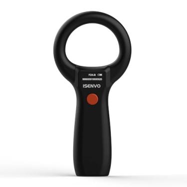 Imagem de ISENVO Scanner de microchip, leitor de microchip de animais de estimação, coelho, cão, gatos, recarregável, RFID EMID, 134,2 kHz 125 kHz, 15 dígitos FDX-B ISO 11784/11785, registro de identificação de