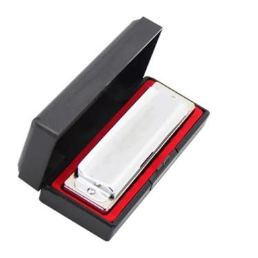 Imagem de Para Iniciantes harmônica Prata 10 Buracos 20 Tons Pente De Latão Reedplate Blues Gaita Instrumentos Musicais Profissionais(F Shape)