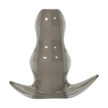 Imagem de Dilatador anal de tamanho grande, massageador Speculum Prostata macio, plugue anal de túnel peek, Cinza