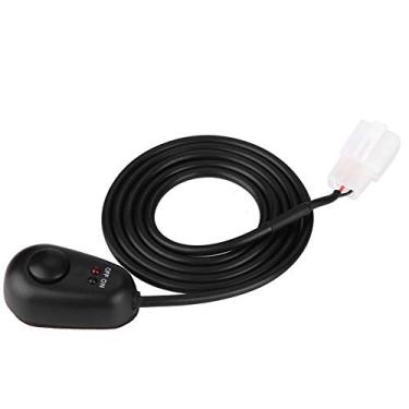 Imagem de Interruptor de botão de pressão para carro em forma de gota de água 12 V interruptor de botão com luzes indicadoras LED verdes vermelhas