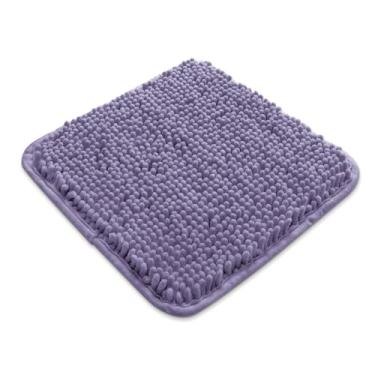 Imagem de Yeaban Tapetes de banheiro pequenos 30,5 x 30,5 cm – Tapetes de banho de chenille grossos | Tapete de banho absorvente e lavável, antiderrapante, tapetes macios e macios para banheiro, chuveiro, pia