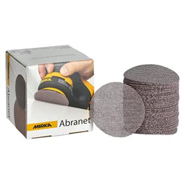 Imagem de Mirka Discos de lixa abrasivos de malha de grão de 7,6 cm 9A-203-240, sem poeira, caixa com 50 discos