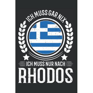 Imagem de Rhodos Reise Notizbuch: Griechenland Urlaub Reise Geschenk / 6X9 Zoll / 120 Linierte Seiten Seiten