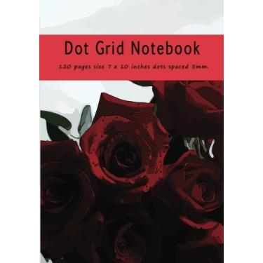 Imagem de Dot Grid Notebook 120 pages size 7 x 10 inches dots spaced 5mm.: Black dots grid bullet spaced composition book design journal (Dot Grid Bullet Notebook School Office Supplies)