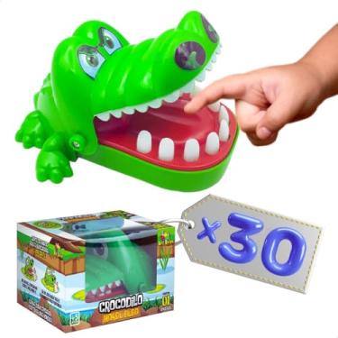 Imagem de Kit Crocodilo Morde Dedo 30un Jogos de Tabuleiro infantil Caixa fechada Lote reposição estoque loja varejo Brinquedo Infantil Presente Dia das Crianças aniversário Menino Menina 5 anos natal