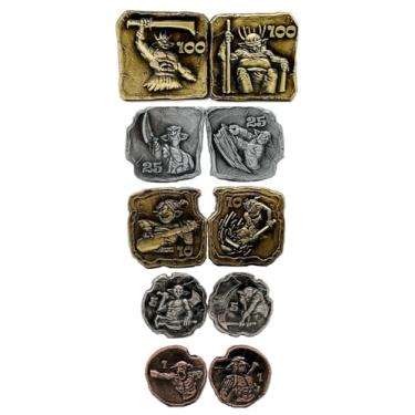 Imagem de D&D Monster Adventure Coins - Goblins (Set of 10 Metal Plated Novelty) RPG LARP - Fantasy Tokens