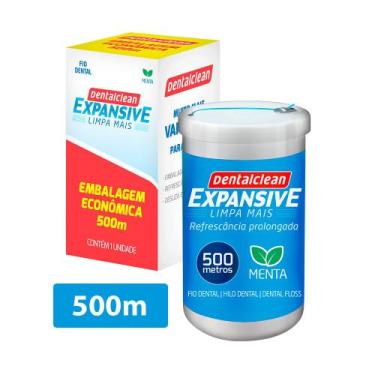 Imagem de Fio Dental 500m Profissional Fita Larga Expansive Menta Dentalclean