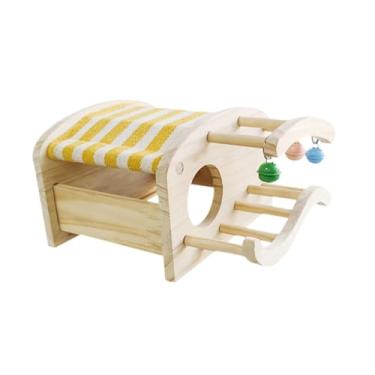 Imagem de Gralara Bird Nest Hut Small Animal Resting House Lightweight Play Gym Stand Habitat de gaiola de pássaro estável para cacatuas pombinhos