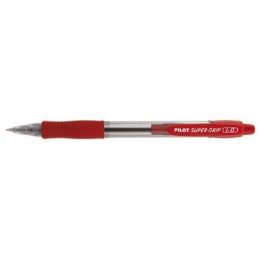 Imagem de Caneta Super Grip Bp-10r-M 1.0 Pilot 12 Unidades, Vermelho