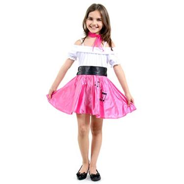 Imagem de Vestido Anos 60 Infantil Sulamericana Fantasias P 3/4 Anos
