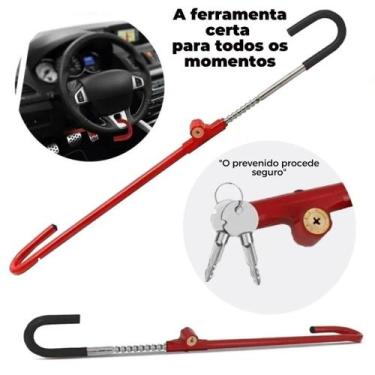 Imagem de Trava Carneiro Antifurto Pedal Volante de Aço Pesado Para Carro - IDEA