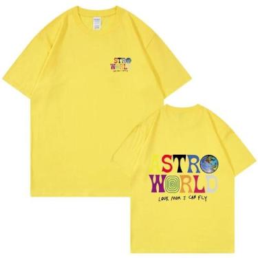 Imagem de Camiseta Unissex Cactus Jack Astroworld - 100% Algodão - Estampa de Le