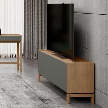 Imagem de Rack 2 Portas 2 Gavetas Barcelona 60,5x180x40 cm Oak/Ferrolack