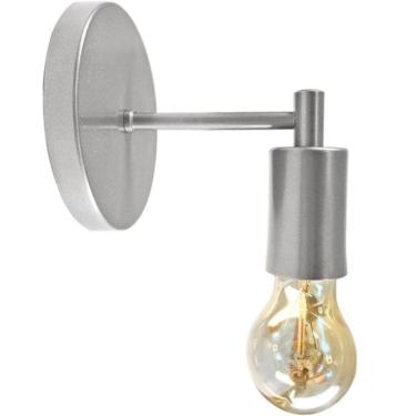 Imagem de Luminária Arandela Parede Cama Mesa Quarto Moderna Alumínio Prata