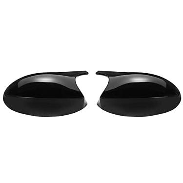 Imagem de Substituição da tampa do espelho retrovisor automotivo para espelhos externos automotivos preto brilhante esquerdo e direito para E90 E91 2005-2007 E92 E93 2006-2009 estilo M3 substituição do espelho
