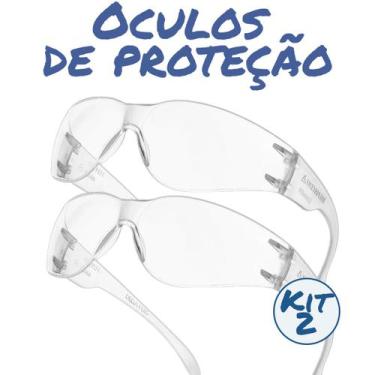 Imagem de Kits Óculos Proteção Epi Segurança Incolor Transparente - Deltaplus, 2