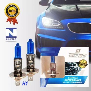 Imagem de Lâmpada Super Branca H1 55w 12v Efeito Xenon Premium Inmetro - Tiger A