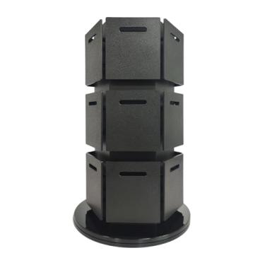 Imagem de Deevoka Suporte de medalha rotatável, Medalhas de serviço pesado cabide, Rack de armazenamento de medalha de mesa para hóquei em esportes de basquete Hockey, Plataforma Giratória Preta