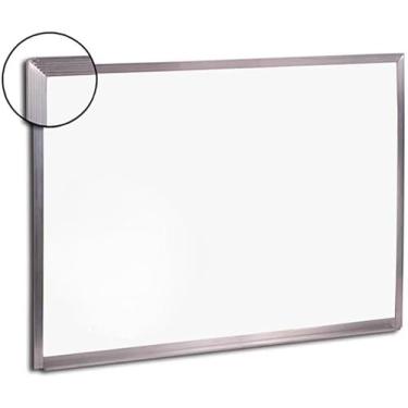 Imagem de Lousa Quadro Branco Moldura em Aluminio Standart 70x50 Suporte para Marcador Praticidade e Organização