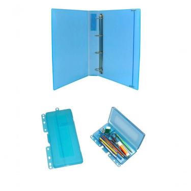 Imagem de Fichario Universitario + Estojo Acrimet 838 Azul Clear