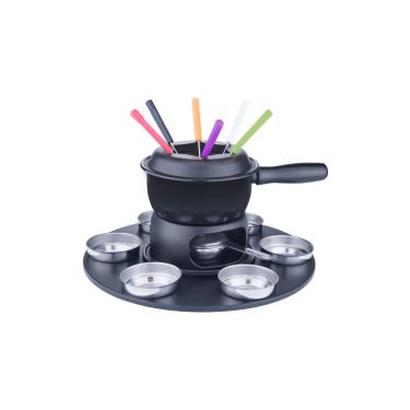 Imagem de Conjunto para Fondue Brinox Fondue & Petiscos 17 Peças Preto