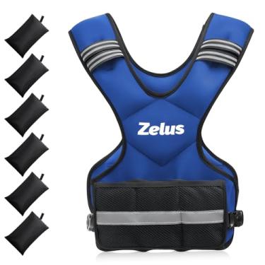 Imagem de ZELUS Colete ponderado para homens e mulheres, conjunto de exercícios de peso corporal ajustável para exercícios, 1,8 a 4,5 kg, 5 a 9 kg, 9 a 14,5 kg, com 6 pesos de ferro para treinamento de força