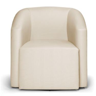 Imagem de Kit 2 Poltronas Stella Max Corino Bege Base Giratória - D'rossi