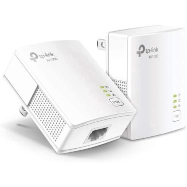 Imagem de TP-Link AV1000 Powerline Starter Kit (kit TL-PA7017) - Gigabit Port, Plug&Play, Ethernet Over Power, Nano Size, Ideal para Smart tv, Jogos Online, Con
