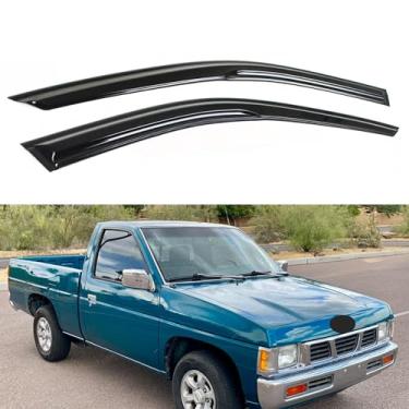 Imagem de Viseira de janela IG para Nissan Pickup 1987-1997 e Pathfinder 1987-1990, protetor de chuva, defletor de janela de ventilação lateral extra durável, estilo Mugen, 1988 1989 1991 1992 1993 1994 1995