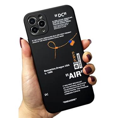 Imagem de GaraiCkeey Capa de silicone da marca de tênis esportivos de ajuste fino para iPhone 11 Pro Max de 6,5 polegadas, capa de telefone com estampa clássica de etiqueta legal de silicone ultra fino e macio