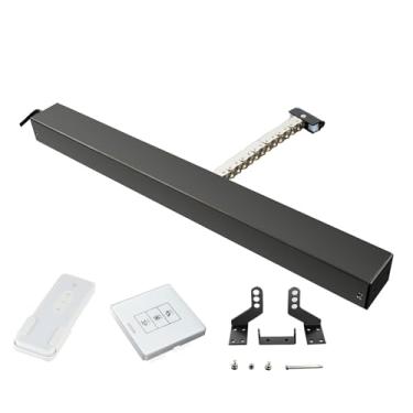 Imagem de Abridor de janela de telhado elétrico 24 V baixo consumo de energia atuador de corrente automático com interruptor sensor de vento e chuva corrente elétrica abridor de janela para claraboias (preto
