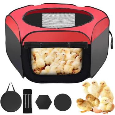 Imagem de Caixa de chocadeira de galinha para kit iniciante, Abnaok 2025, atualização, porta dupla, caneta/cercadinho de frango/barraca de pintinho, suprimentos para galinhas para bebês até 15 pintinhos, patos