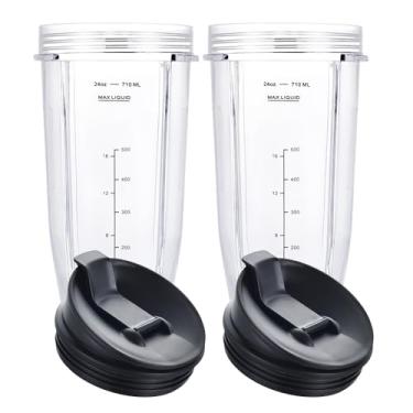 Imagem de Nutri Ninja Auto IQ Copos do Liquidificador 710ml CTampa 2 Unidades TransparentePreto