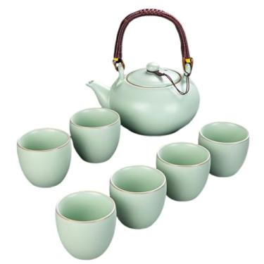 Imagem de Conjunto de chá de gongfu de porcelana, presente, cerâmica, kungfu, chá, pote com xícaras para infusor de chá