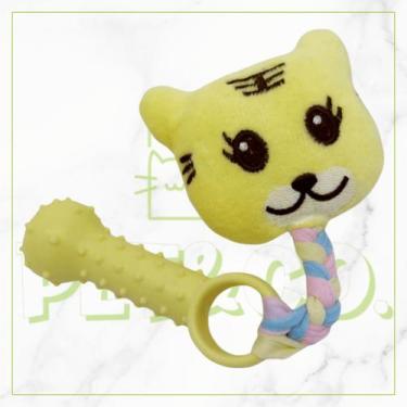 Imagem de Pelúcia com Mordedor Chupeta para Gatos e Cachorros Modelos Variados -
