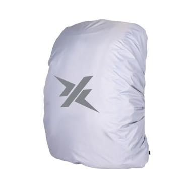 Imagem de Uxney Capa de chuva impermeável com faixa refletiva para montanhismo, viagens, ciclismo, acampamento e ar livre (prata, PP