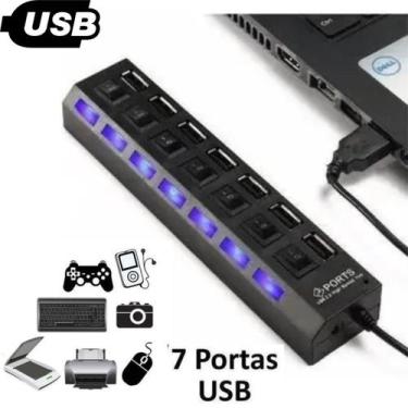 Imagem de Hub USB com Power Switch para PC e Notebook - LIPPIN