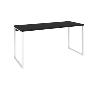 Imagem de Mesa Kuadra Office 150X60X75cm Preto Ônix/Est.Branca