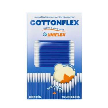 Imagem de Caixa Cotonete Hastes Flexíveis Algodão 75Un - COTTONFLEX