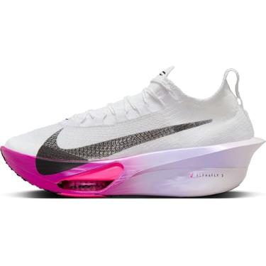Imagem de Nike Tênis de corrida masculino Alphafly 3 (FD8311-100, branco/ágata roxa/uva vívida/preto), Ágata branca/roxa/uva vívida/preto, 44