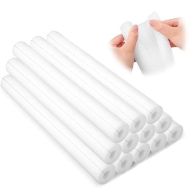 Imagem de DoubleFill 12 peças de macarrão de espuma de grampo jumbo para piscina pré-fenda, proteção de tubo de espuma para enchimento, para-choque, natação, flutuante, embarcação, 56 cm de comprimento (6,3 cm